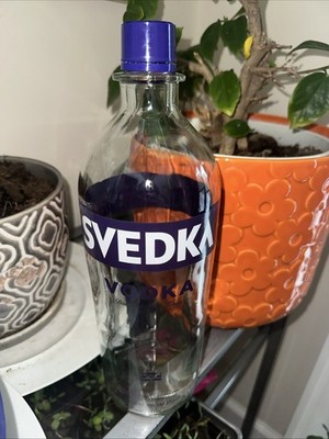 Svedka Swedish Vodka 1.75 Empty Bottle W/Cap 5 Available Buy One Or all Combine