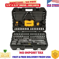 DEWALT DWMT73803 168-Pc Mechanic Tool Set w/ Case – SAE & Metric Socket Set