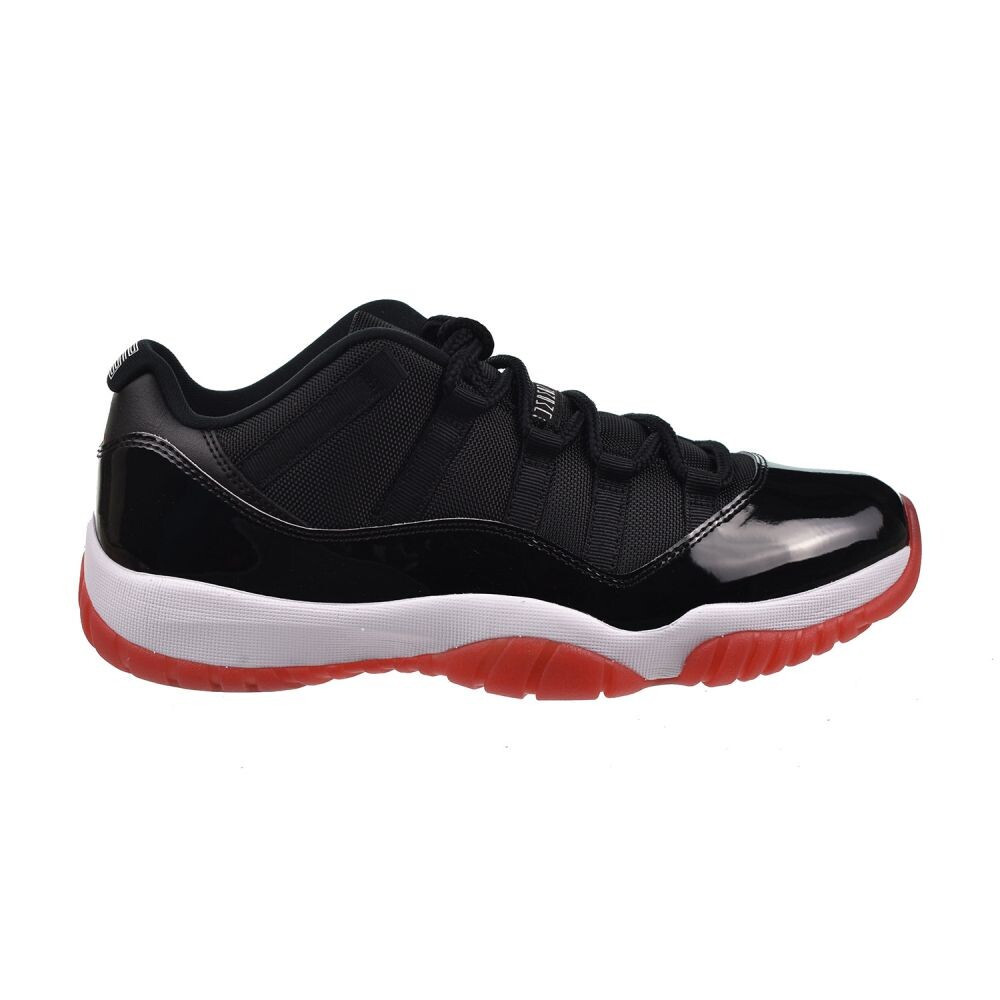 Мужские туфли Jordan 11 в стиле ретро на низком ходу, черные/ университетские Красно-белые FV5104-006