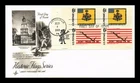 US COVER HISTORIC FLAGS SERIES FIRST DAY ISSUE ZIP BLOCK ARTCRAFT