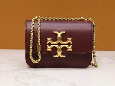 Tory Burch Eleanor Convertible Shoulder Bag Wine red Outlet New