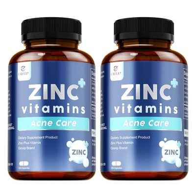 Zinc 240pcs, Supports Brain, Cardiovascular and Respiratory Health, Immunity