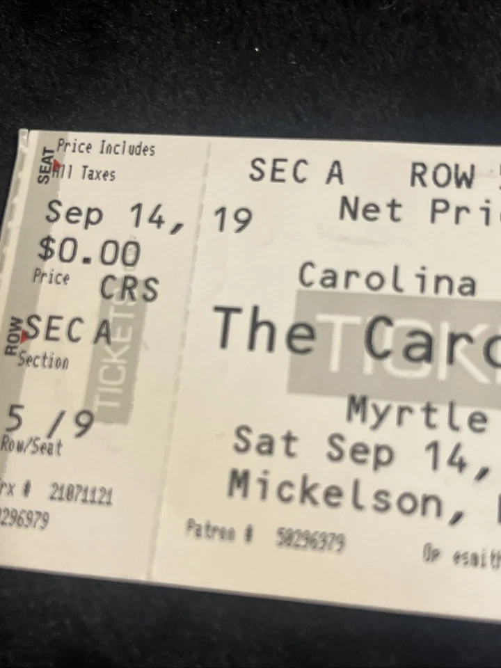 The Carolina Opry Ticket Stub September 14th 2019 Myrtle Beach SC - Image 3 of 4