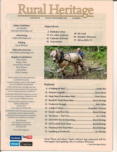 Rural Heritage Magazine Aug/Sept 2025 - Picture 2 of 2