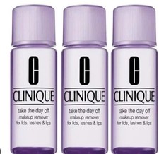 3x Clinique Take the Day off Makeup Remover for Lids Lashes  Lips 1.7oz/50ml