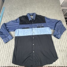 Express Rider Shirt Mens Large Vintage Western Aztec Southwest Rodeo Long Sleeve