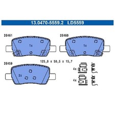 Satz Bremsbeläge 24536732 Bremsklötze hinten für KIA Carnival 4 KA4 Sorento M