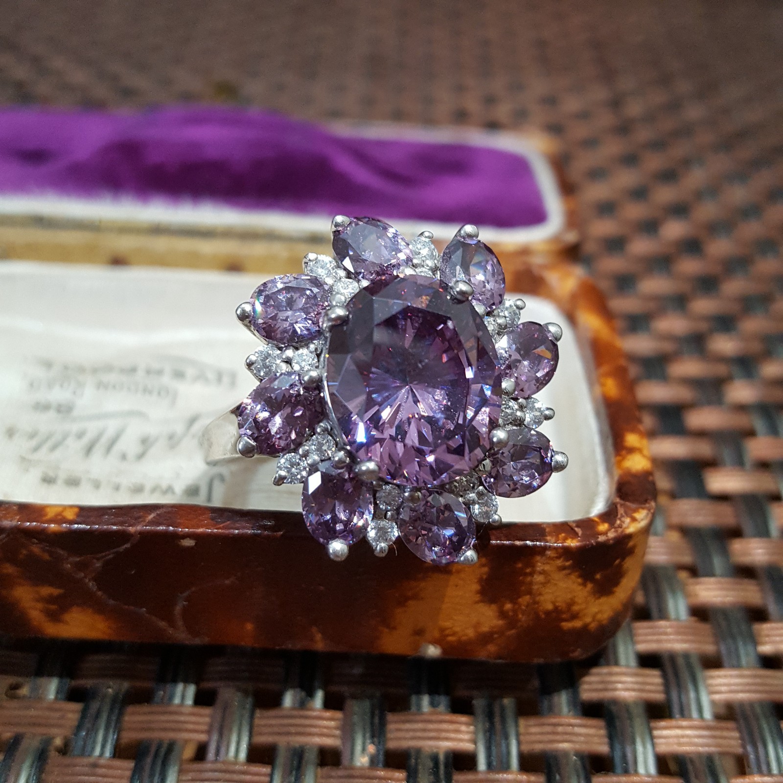 Diamonique Statement Sterling Silver Ring Simulat… - image 6