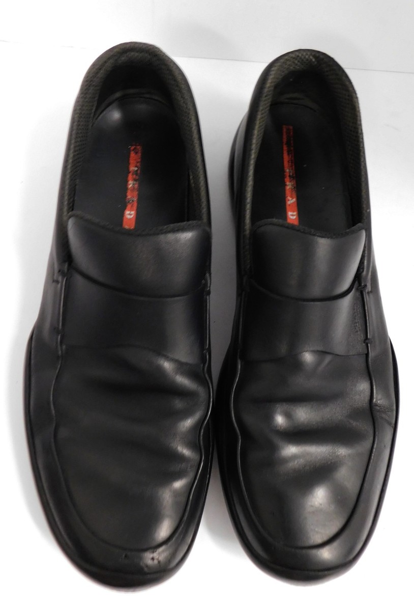 PRADA LINEA ROSSA Black Slip On Logo Vamp Loafer - 11 US (10  display picture 3