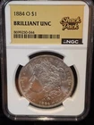 💥 NGC 1884 O Morgan Silver Dollar BRILLIANT UNCIRCULATED Shack Pack Slab 💥
