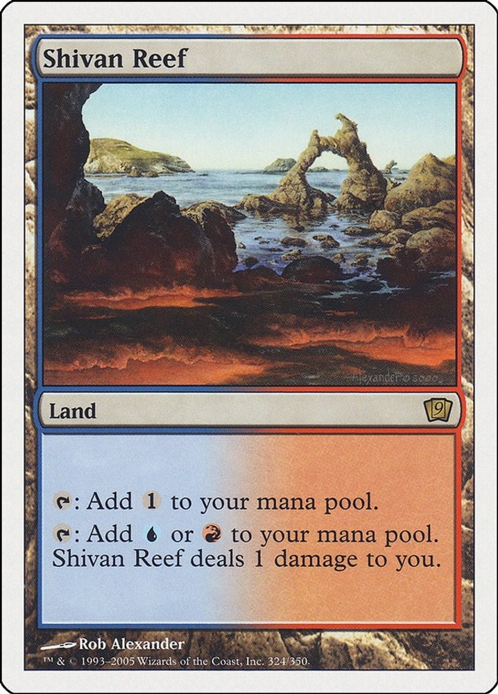 Shivan Reef 9th Edition MTG LP card