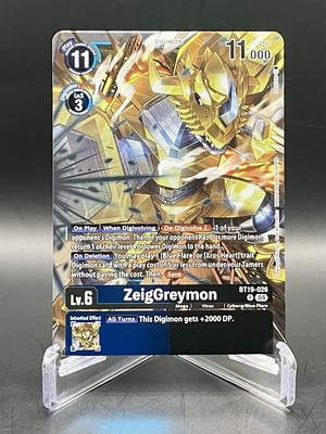 ZeigGreymon BT19-026 Special Booster 2.5 Rare Full Art Holo Digimon CCG NM/M