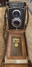 PRIMOFLEX Film Camera Toko 7.5cm 3.5 Working Condition WITH Leather Case