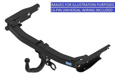 Towtrust Swan Neck Auto Towbar + 13P Uni Wiring For Vauxhall Opel Zafira 05-16
