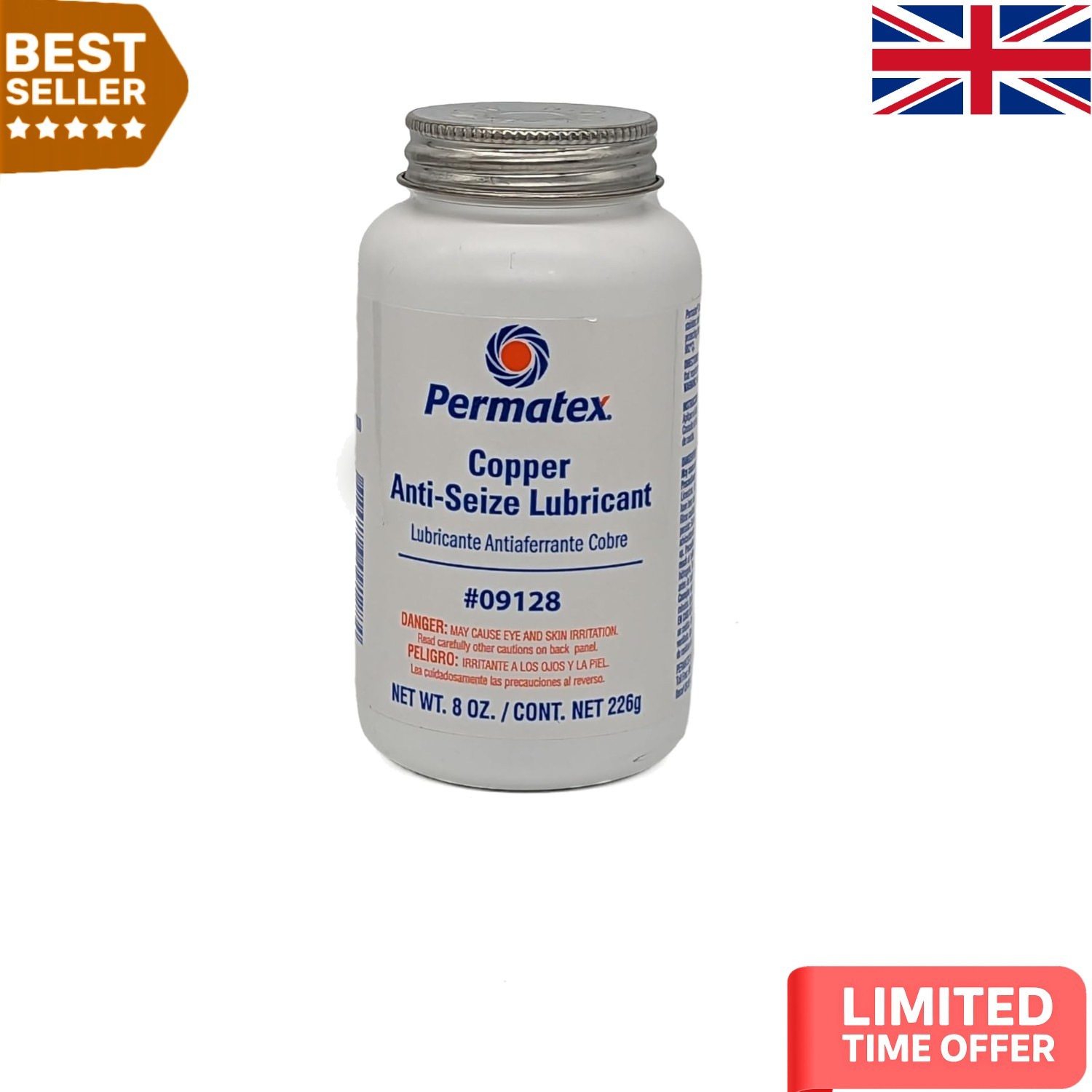 Versatile Copper Anti-Seize Lubricant for High-Temperature Applications, 226g