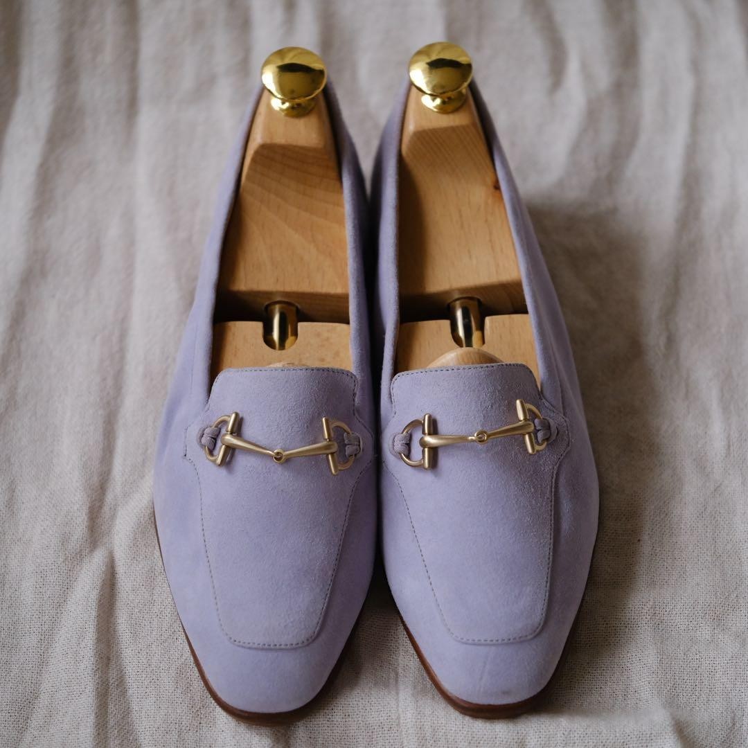 Gucci Horsebit Loafers Shoes Lavender Suede Size 36 US About6 For Women thumbnail 24