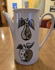 Vintage Georges Briard Forbidden Fruit Apple & Pear Coffee Teapot Rare HTF EUC