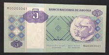 Angola Banknote of 5 Kwanzas of 2010 Pick-144 SPL