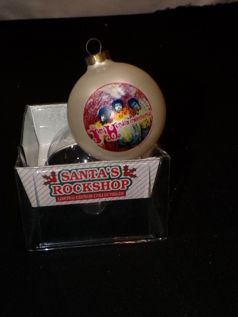 Vintage Jimi Hendrix Experience Christmas Ornament 1996 Santa's Rock Shop