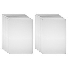 10pcs Metal Business Card 2.6x1.8x0.02" Brushed Laser Engrave Adhesive Silver