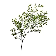  4 Pack Artificial Bamboo Leaves Stems 43.4 Inch Long Faux Nandina 4pcs