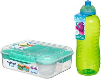 Sistema SET Lunchbox 1,65L Joghurtbecher+Squeeze/Twist Bottle, 460ml