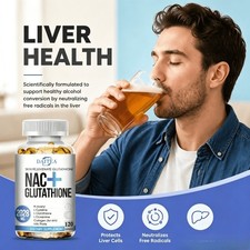 Daitea NAC + Glutathione – Liver & Skin Health Support, 120 Capsules,NEW - Image 5