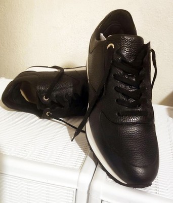 John Lobb Foundry Leder Sneaker schwarz - Größe 10E (43-44) 1x getragen - Box