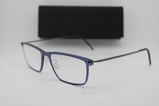 NEW LINDBERG NO. 004/146EY 6544 COL.10 BLUE GUNMETAL AUTHENTIC EYEGLASSES 53-18