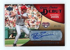 2007 Upper Deck Exquisite Rookie Signature- Ryan Zimmerman No. GDD-RZ 05/20 