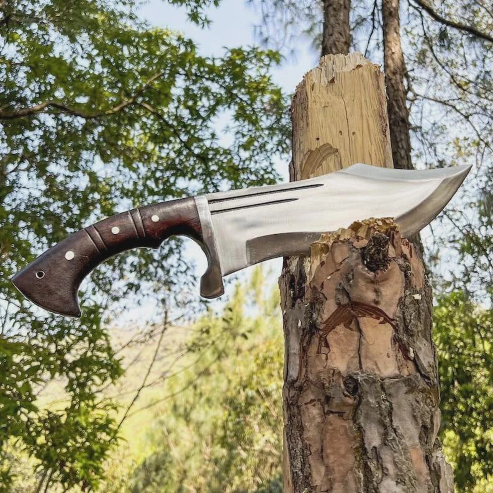 Handmade Carbon Steel Bowie Knife – Tactical Hunting Camping Survival Blade
