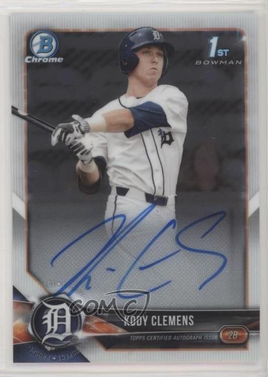 2018 Bowman Draft Chrome Draft Pick Auto Kody Clemens #CDA-KC Auto 0rw