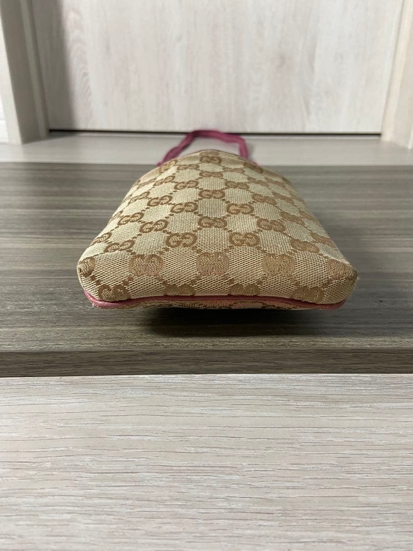 GUCCI Shoulder Bag GG Pattern Canvas Leather Pink Beige Shoulder Bag C-251215-14 thumbnail 5