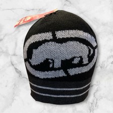 MENS ECKO UNLTD BIG RHINO BLACK CHARCOAL BEANIE HAT CAP ONE SIZE