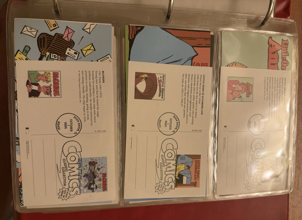 LOT OF 172 FIRST DAY Of ISSUE COVERS 1995-1996 In Binder Comics, Olympics Santa - Image 2 of 4