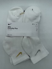 NEW 6 PAIR PACK MENS NIKE EVERYDAY PLUS DRI FIT COTTON ANKLE SOCKS SIZE LARGE WH