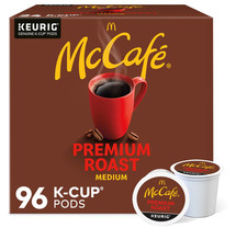 McCafe Premium Roast Decaf Coffee, Single Serve Keurig K-Cup Pods, 96 Count