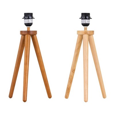 Tischlampe oder Nachttischlampe Holz Eiche natur 38 cm Tripod