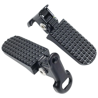 1 Pair of Bike Foot Pegs Aluminium Alloy Non-Slip Pegs for Black