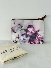 Image of Ted Baker Berry rosegold Pink Beautiful Floral Slim Pouch Clutch Bag No Chain