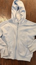 NEW Girl Hoodie Jacket Size 8 Light Blue with Pockets Full Zip