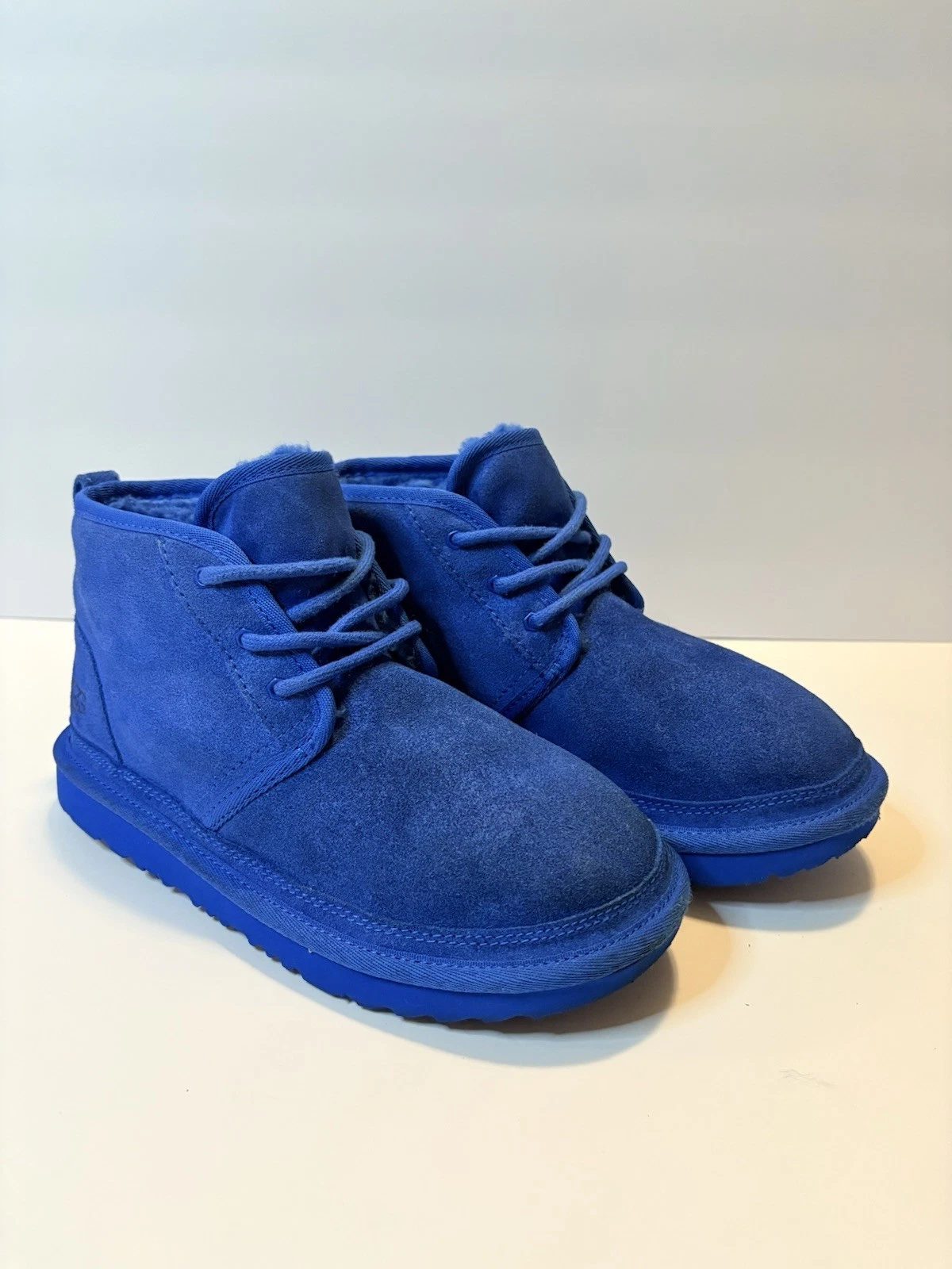 UGG Neumel Chukka bambino taglia 4 unisex blu subacqueo scamosciato us intime ottimeioni
