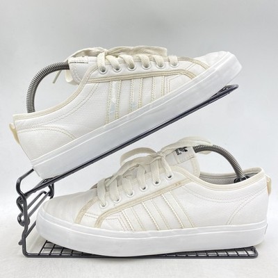 Adidas Nizza Low Triple White Sneaker Größe UK 8,5 Herren Low Top Leder BB5379