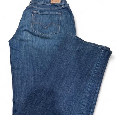 Levi's 500 Series Straight Fit Medium Wash Blue Denim Jeans 5-Pocket Mid Rise