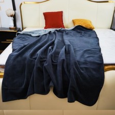 Ahinahwap Waterproof Blanket for Bed Couch 60"x80", Dark Grey/Silver Grey