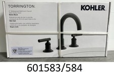 KOHLER Torrington 8 in. Widespread Double Handle Bathroom Faucet in Matte Black