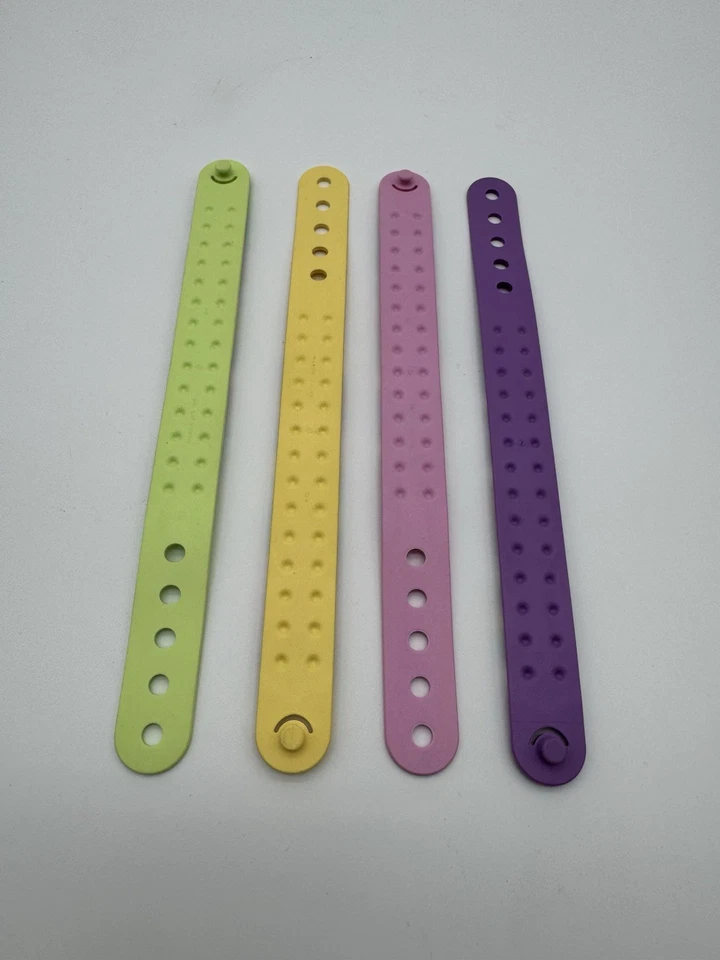 LEGO точки браслет лот (4 браслета) 115 шт. фиолетовый розовый желтый зеленый - Изображение 3 из 3