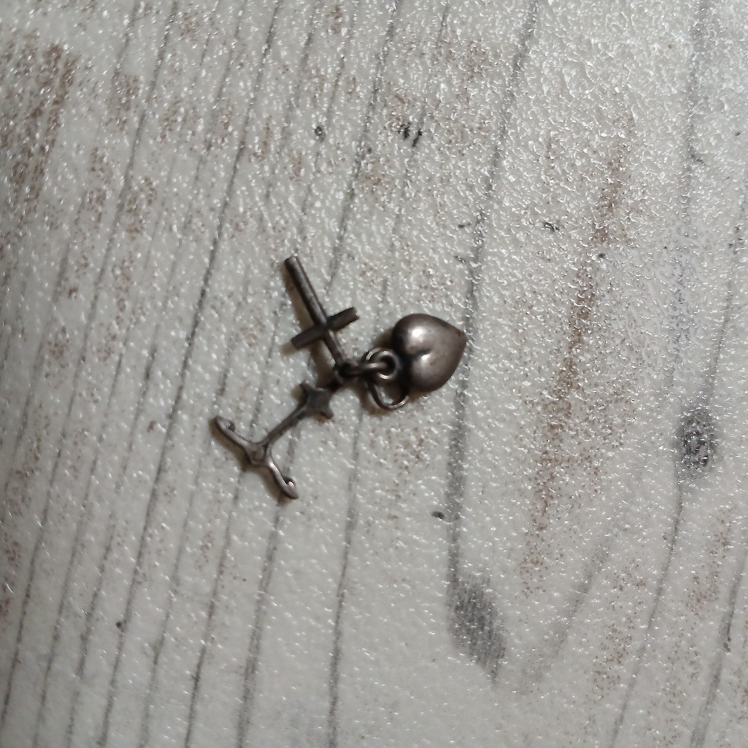 Sehr Alter Antiker Mini 925 Silber Anhänger Kreuz Reliquie Devotionalie