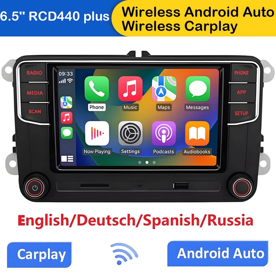 6.5" Wireless Carplay Android Auto BTRCD440 plus RCD330 Für VW GOLF CC Autoradio - Bild 1 von 4