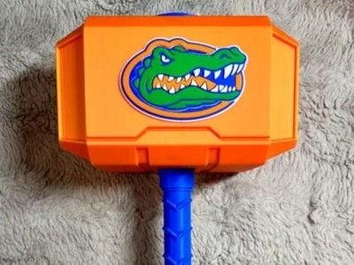 College Florida Gators themed Mjolnir Thor's Hammer